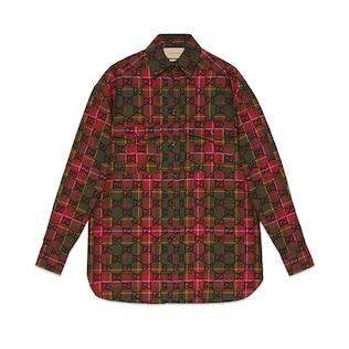 Gg Tartan Wool Shirt
