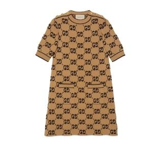Gg Wool Bouclé Jacquard Dress