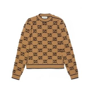 Gg Wool Bouclé Jacquard Sweater