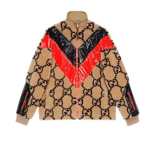 Gg Wool Jersey Zip Jacket