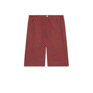 Geometric Houndstooth Print Shorts