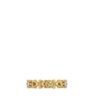 Gucci Flora 18k Ring With Diamonds