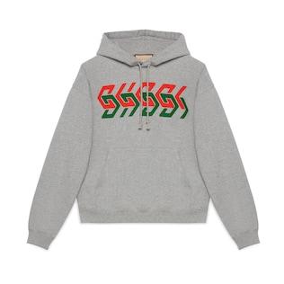 Gucci Chain Print Hooded Sweatshirt