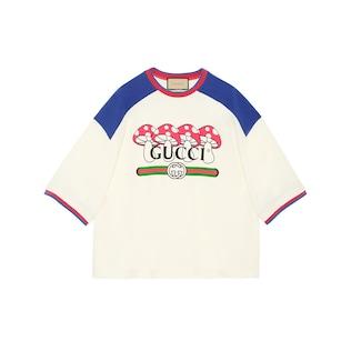 Gucci Mushroom Print Jersey T-Shirt