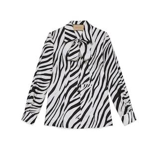 Gucci Zebra Print Silk Shirt