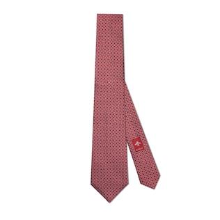 Horsebit Jacquard Silk Tie