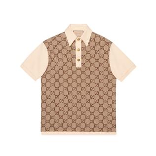 Jumbo Gg Cotton Silk Jacquard Polo