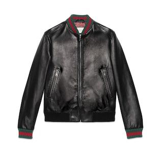 Leather Jacket With Web