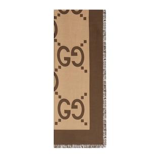 Maxi Gg Cotton Silk Jacquard Scarf