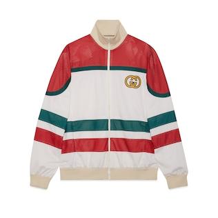 Mesh Fabric Zip Jacket