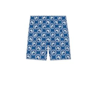Nylon Equestrian Print Swim Shorts