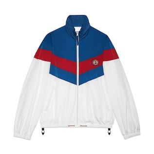 Nylon Zip Jacket With Patch