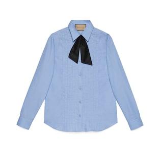 Oxford Cotton Shirt With Pleats