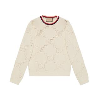 Perforated Gg Cotton Sweater