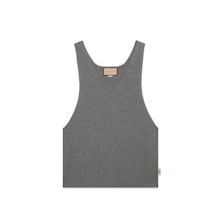 Rib Knit Wool Silk Tank Top