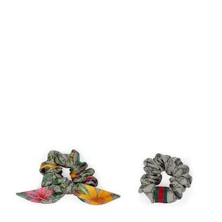 Silk Gg Scrunchie Set