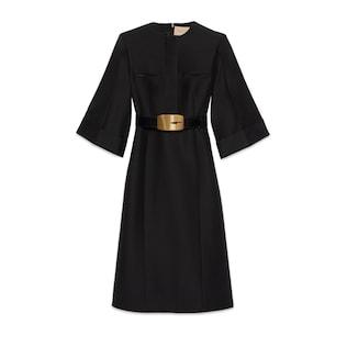 Soft Wool Silk Midi Dress