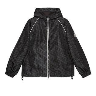 Square Gg Print Nylon Jacket
