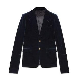 Stretch Cotton Velvet Formal Jacket