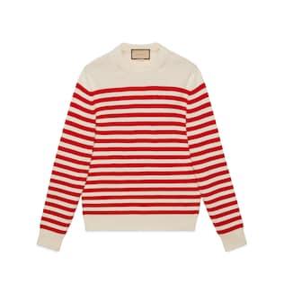Striped Cotton Wool Sweater