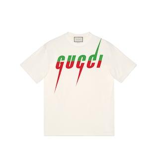 T-Shirt With Gucci Blade Print