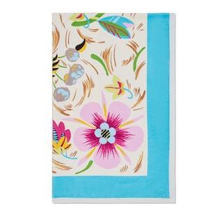 Terrycloth Beach Blanket With Floral Print