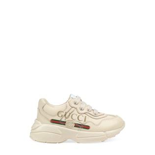 Toddler Rhyton Gucci Logo Leather Sneaker