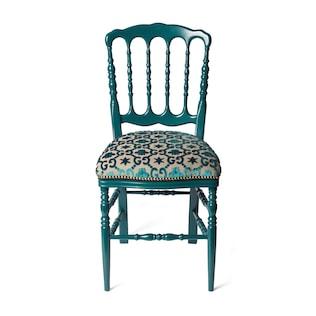 Wood Chair With Gg Jacquard