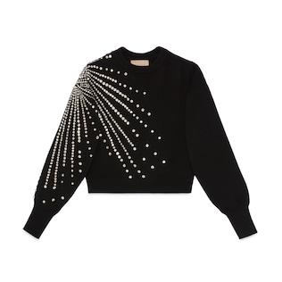 Wool Cashmere Sweater With Sequins