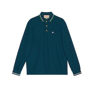 Wool Cotton Jersey Polo Shirt