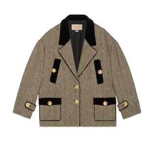 Wool Herringbone Coat