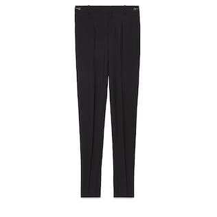 Wool Mohair Pant With Horsebit