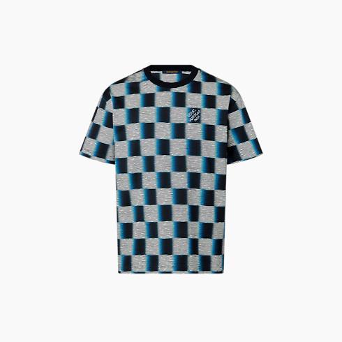 Damier Short-Sleeved Cotton T-Shirt