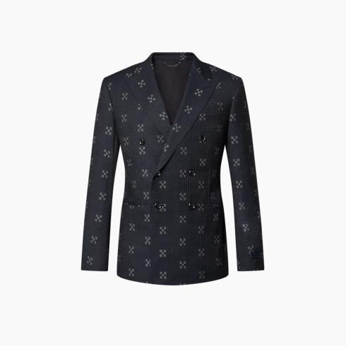 Double-Breasted Wool Pont Neuf Jacket