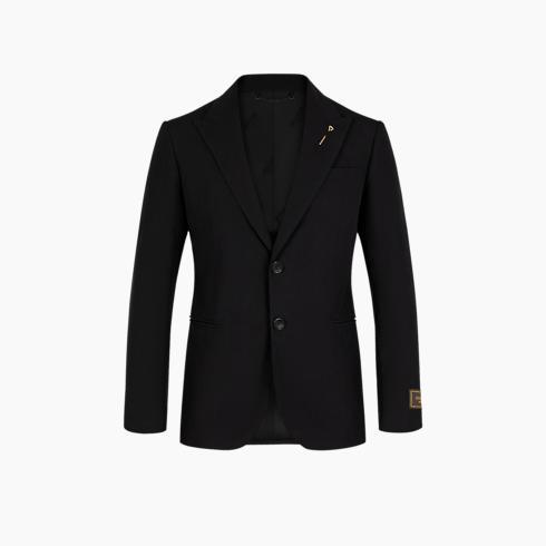 Embossed Monogram Single-Breasted Jacket