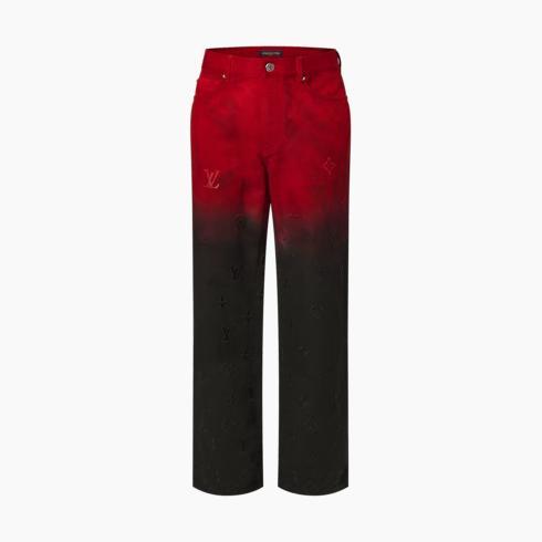Embroidered Denim Pants