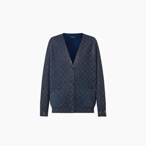Glitter Monogram Knit Cardigan