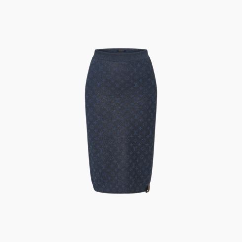 Glitter Monogram Knit Skirt