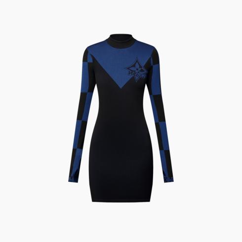 Graphic Compression Knit Dress