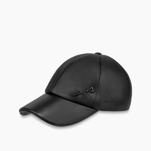 Lv Pin Leather Cap