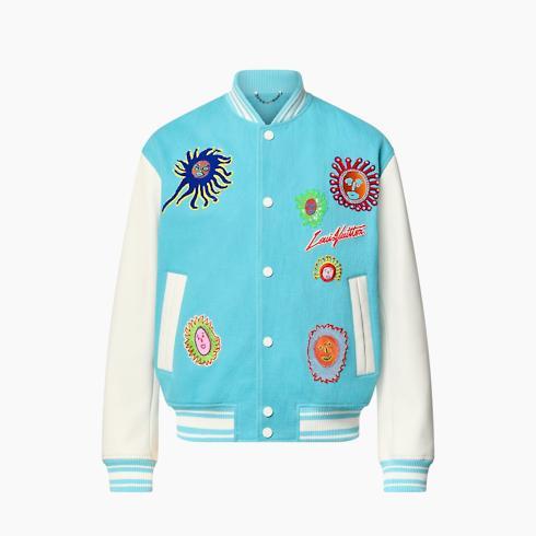 Lv X Yk Embroidered Faces Varsity Blouson