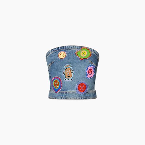 Lv X Yk Faces Patches Bustier