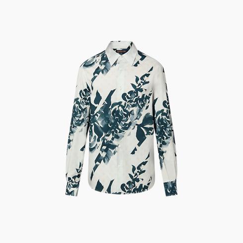 Long-Sleeved Printed Cotton Shirt