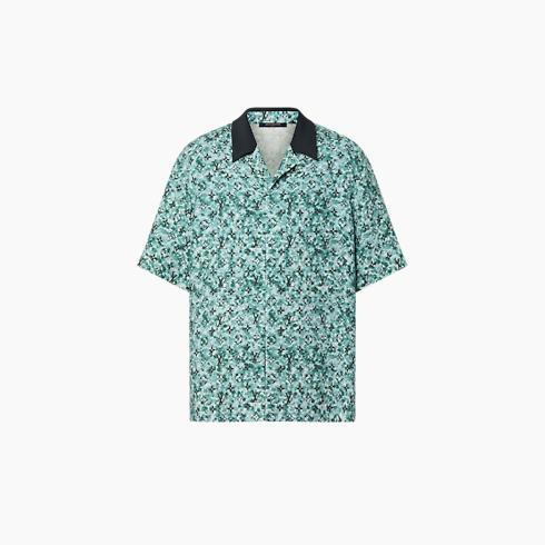 Monogram Crepe Short-Sleeved Shirt