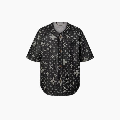 Monogram Denim Baseball Shirt