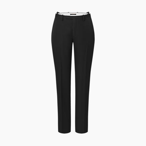 Rib Detail Cigarette Pants