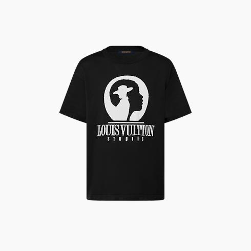 Short-Sleeved Cotton Intarsia Crewneck