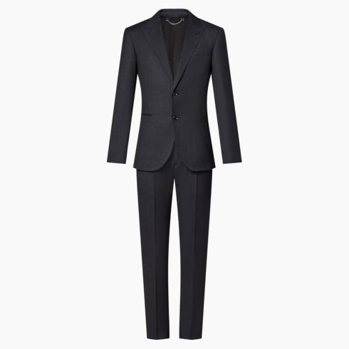 Single-Breasted Wool Blend Pont Neuf Suit