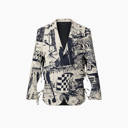Strappy Single-Breasted Jacket