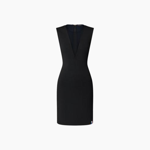 Tulle Insert Fitted Dress
